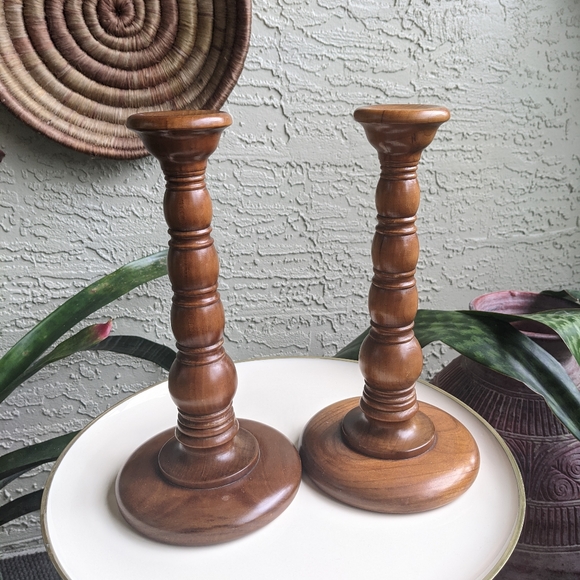 Vintage Accents Vintage Decor Stickley Wooden Candlestick Holders